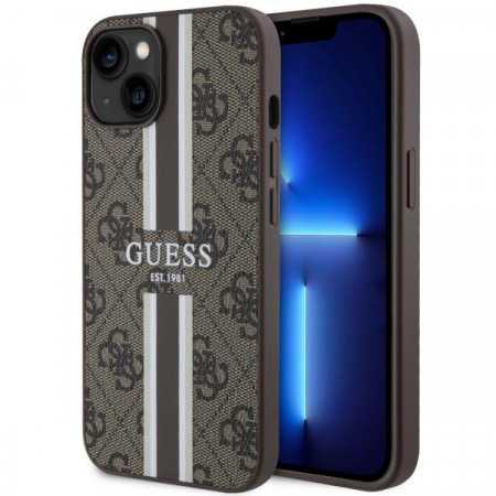 Capa 4G Printed Stripes Magsafe Guess para Iphone 14 6.1" Castanha/Castanha