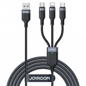 Cabo Joyroom Multi-Use Series 3 em 1 S-1T3018A18 Lightning Usb-C Micro Usb 1.2M - Preto