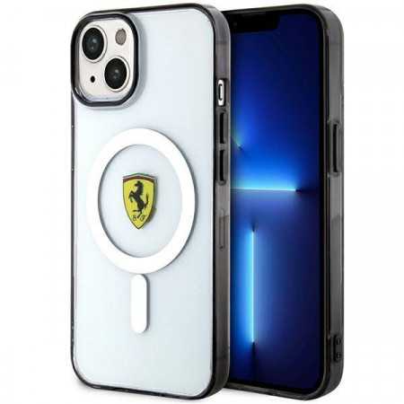 Capa Rígida Ferrari Fehmp14Surkt para Iphone 14 6.1" Transparente/Translúcida Magsafe com Contorno