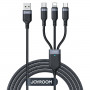 Cabo Joyroom Multi-Use Series 3 em 1 S-1T3018A18 Lightning Usb-C Micro Usb 30 Cm - Preto