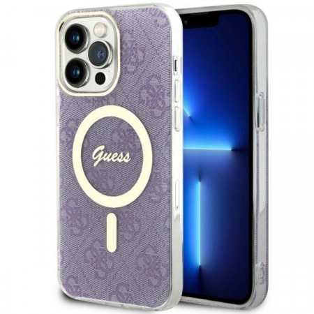 Capa 4G Magsafe Guess para Iphone 14 Pro Max 6.7" Roxa/Roxa em Hardcase