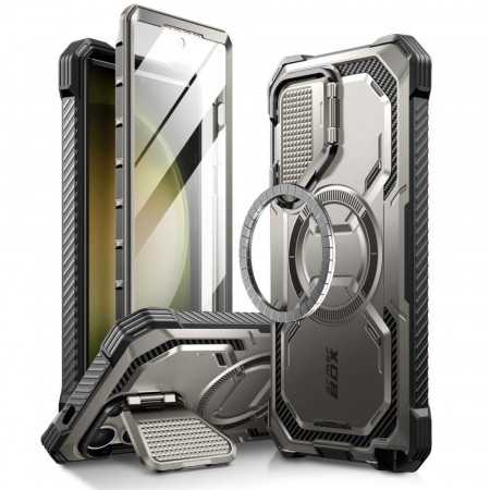 Capa Iblsn Armorbox Mag Supcase com Magsafe para Samsung Galaxy S24 Ultra - Cinzento