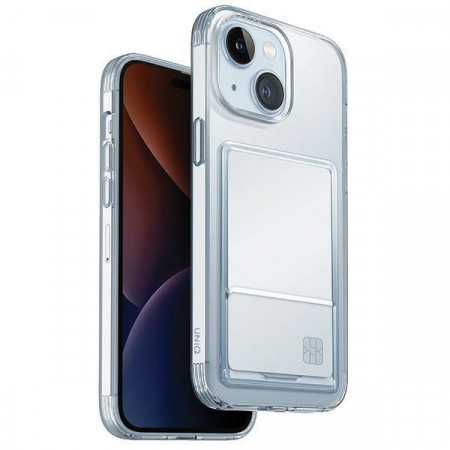 Capa Uniq Air Fender Id Iphone 15 6.1 Nude Transparente Slot para Cartões