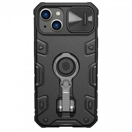 Capa Nillkin Camshield Armor Pro Magnética para Iphone 14 Plus, com Suporte de Anel e Cobertura Blindada Preta