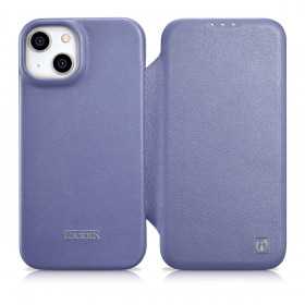 Capa de Couro Premium Icarer Ce Folio para Iphone 14 com Íman Flip Magsafe Light Purple (Wmi14220713-Lp)