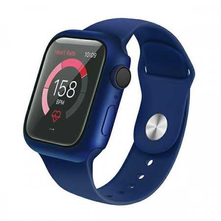 Capa Apple Watch Series 4 e 5 e 6 e Se 40Mm Uniq Silicone Fino Azul