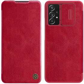 Capa Couro Sintético Nillkin Qin para Samsung Galaxy A73 Vermelho