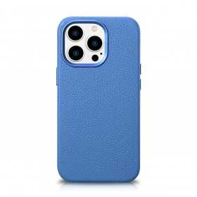 Capa de Couro Premium Icarer Litchi para Iphone 14 Pro com Íman Magsafe em Azul Claro (Wmi14220710-Lb)