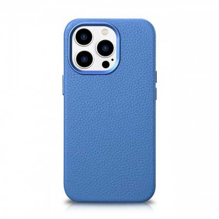 Capa de Couro Premium Icarer Litchi para Iphone 14 Pro Max com Íman Magsafe Azul Claro (Wmi14220712-Lb)