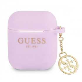 Capa Airpods 1 e 2 Guess Original Charm Roxo