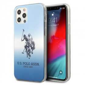 Capa Iphone 12 e 12 Pro U.S. Polo Original Soft Azul