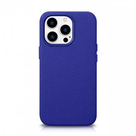 Capa de Couro Premium Icarer Litchi para Iphone 14 Pro com Íman Magsafe em Azul Escuro (Wmi14220710-Db)