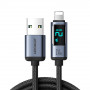 Kabel Lightning – USB A 2,4 A 1,2 m mit Display Led Joyroom S-Al012A16 – Schwarz