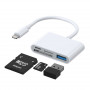 Adaptador Joyroom Sd e Tf - Usb Otg e Cabo Lightning Branco