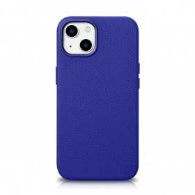 Capa de Couro Premium Icarer Litchi para Iphone 14 Plus com Íman Magsafe em Azul Escuro (Wmi14220711-Db)