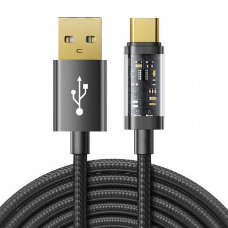 Cabo Usb Joyroom - Usb Type C para Carregamento / Transmissão de Dados 3A 2M Preto (S-Uc027A20)