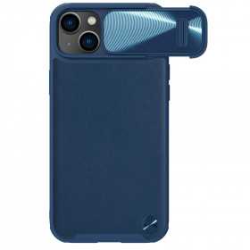 Capa Nillkin Camshield Leather S para Iphone 14 Plus - Capa com Protetor de Câmara Azul