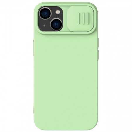 Capa Nillkin Camshield Silky Silicone Case para Iphone 14 Plus 6.7 2022 em Verde Menta