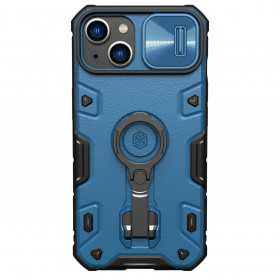 Capa Magnética Nillkin Camshield Armor Pro para Iphone 14 Plus com Tampa de Câmera Azul