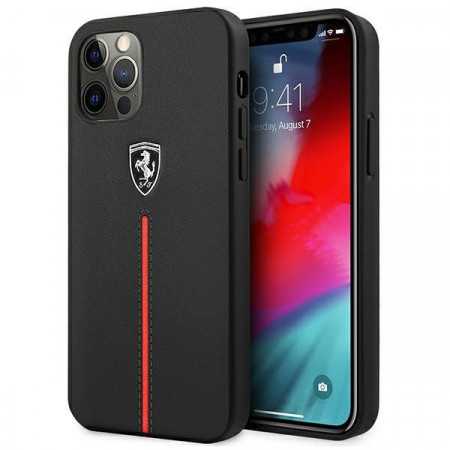 Capa Ferrari Feomshcp12Lbk Iphone 12 Pro Max Preta/Preto Off Track Couro Sintético Nylon Stripe