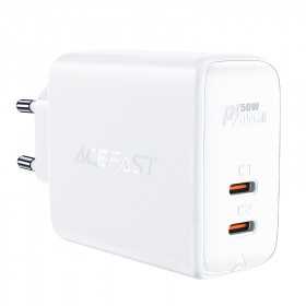 Carregador Acefast Gan Usb Tipo C 50W, Pd, Qc 3.0, Afc, Fcp Branco (A29 Branco)