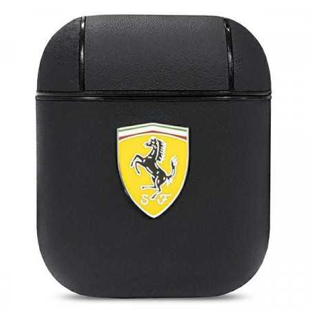 Capa Ferrari Fesa2Lebk para Airpods - Preto/Preto - On Track Leather