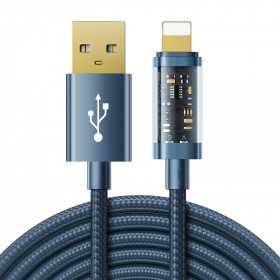 Cabo Usb Joyroom - Lightning para Carregamento / Transmissão de Dados 2,4A 20W 2M Azul (S-Ul012A20)