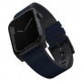 Bracelete Uniq Straden Apple Watch Series 4/5/6/7 / Se 42/44 / 45Mm. Pulseira Híbrida de Couro Sintético Azul / Azul