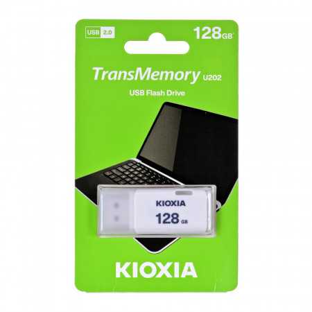 Pendrive Kioxia Hayabusa U202 Branco de 128Gb Usb 2.0 - Retail