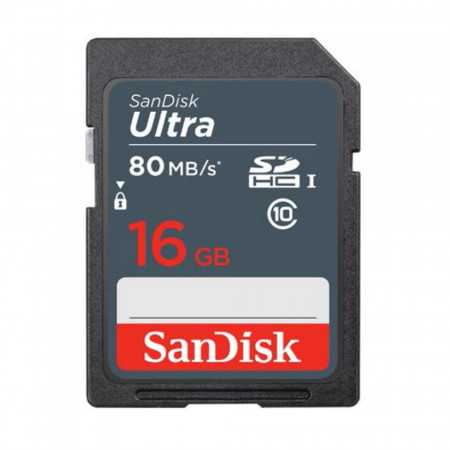 Cartão de Memória Sandisk 16Gb Sdhc Ultra 80 Mb/S