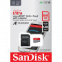 Cartão de Memória Sandisk Ultra Android Microsdxc 64Gb 140Mb/S A1 Classe 10 Uhs-I + Adaptador