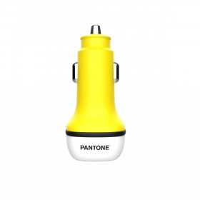 Carregador de Carro Pantone 38W Pd Qc 1X Usb 1X Usb-C Pt-Pddc05 Amarelo 102C