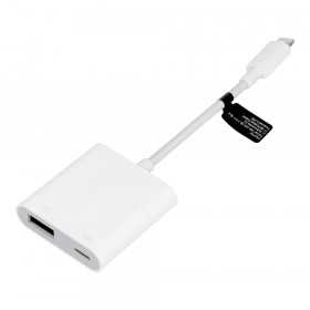 Adaptador de Lightning para Usb 3 + Carregador Lightning 8 Pinos Camera Connection Kit (Câmera, Pendrive) Branco