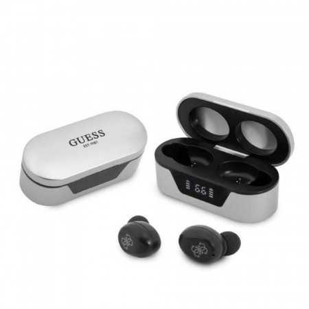 Auriculares Bluetooth Estéreo Tws Guess Digital Bt5 Classic com Estação de Ancoragem/ Cinza (Gutwst31Eg)