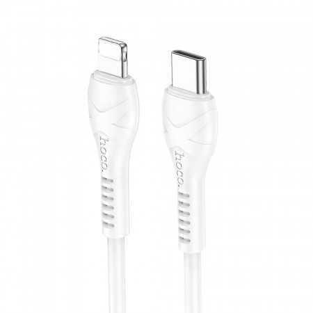 Cabo Hoco Type C para Iphone Lightning 8-Pin Pd 27W Cool X37 1M Branco