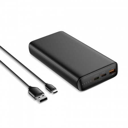 Power Bank Veger T100 - 20.000Mah Lcd Quick Charge Pd 65W Preto (Também para Laptop) (W2032C-100)